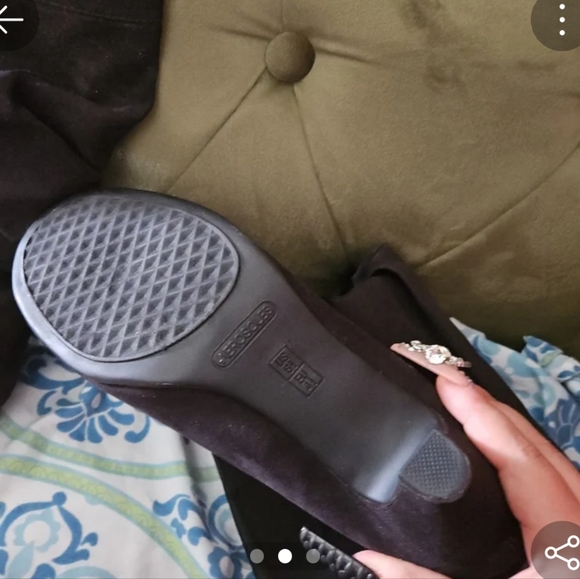 Aerosols black ruched knee high boots - Picture 2 of 2